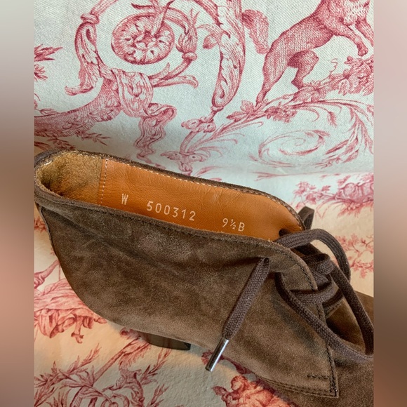 Ralph Lauren Collection purple label brown suede booties size 9 1/2 - Picture 12 of 13